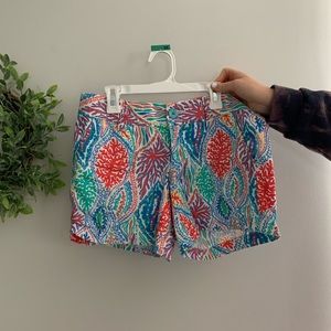 Lilly Pulitzer coral shorts